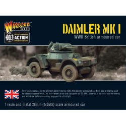 British Diamler MKI Armored Car 28mm/1:56th WWII WARLORD GAMES