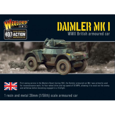 British Diamler MKI Armored Car 28mm WWII WARLORD GAMES