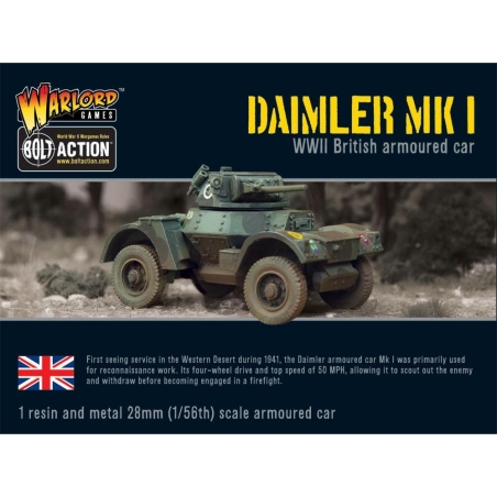 British Diamler MKI Armored Car 28mm WWII WARLORD GAMES