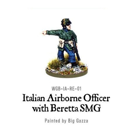 Italian Airborne Officer with Beretta SMG 28mm WWII WARLORD GAMES