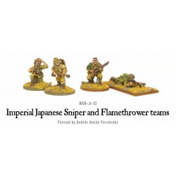Imperial Japanese Sniper and Flamethrower teams 28mm WWII WARLORD GAMES