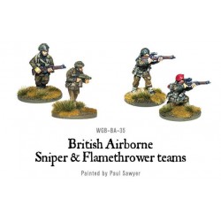British Airborne Flamethrower and sniper teams 28mm WWII WARLORD GAMES