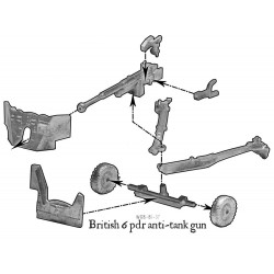 British Army Six Pounder AT Gun 28mm WWII WARLORD GAMES