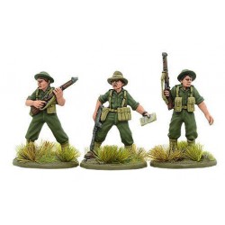 British Australian Army Officer Team (pacific) 28mm WWII WARLORD GAMES