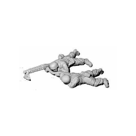 German Fallschirmjager MG42 Team (prone) 28mm WWII BLACK TREE DESIGN