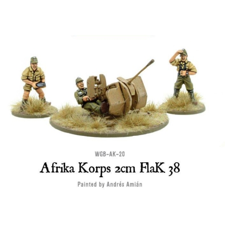 German Afrika Korps 2cm Flak 38 28mm WWII WARLORD GAMES