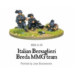 Italian Bersaglieri Breda MMG (Sun hats or Helmets) 28mm WWII WARLORD GAMES