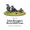 Italian Bersaglieri Breda MMG (Sun hats or Helmets) 28mm WWII WARLORD GAMES