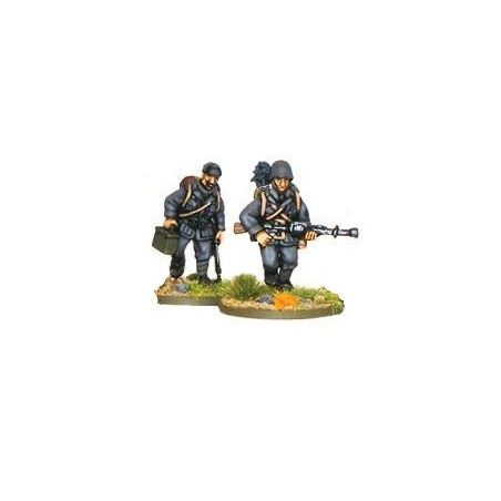 Italian Bersaglieri Breda LMG Team (Sun hats or Helmets) 28mm WWII WARLORD GAMES