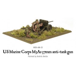 American U.S. Marines USMC M3A1 37mm anti-tank gun 28mm WWII WARLORD GAMES