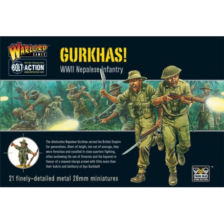 British Gurkhas boxed set 28mm WWII WARLORD GAMES
