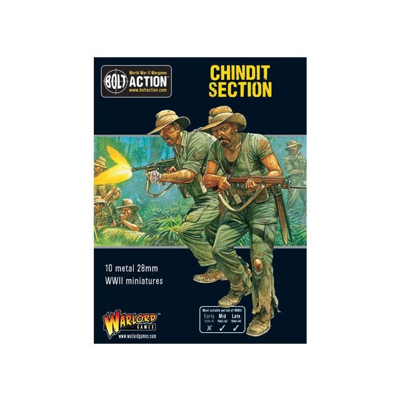 28mm Warlord Games Chindit Medium Mortar Team Bolt Action WWII BNIB 