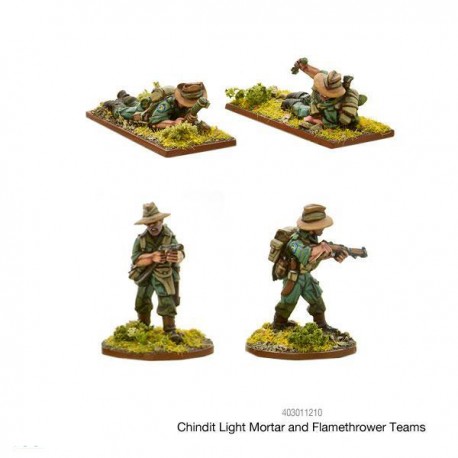 British Chindit flamethrower & light mortar teams 28mm WWII WARLORD GAMES