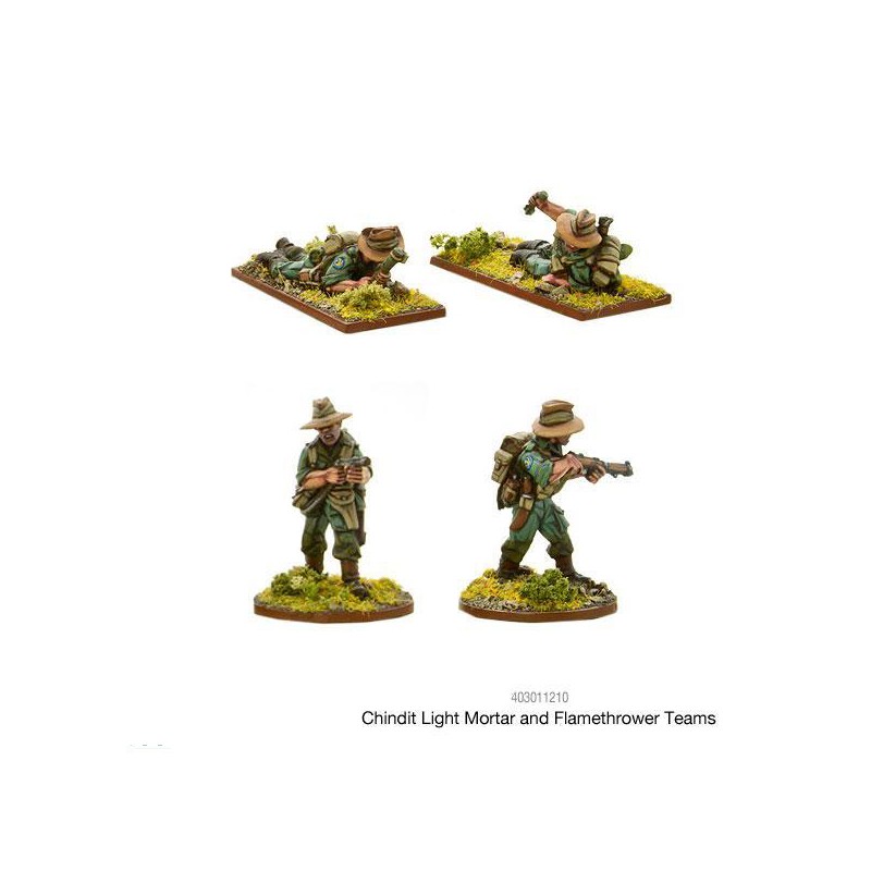 British Chindit Flamethrower And Light Mortar Teams 28mm Wwii Warlord