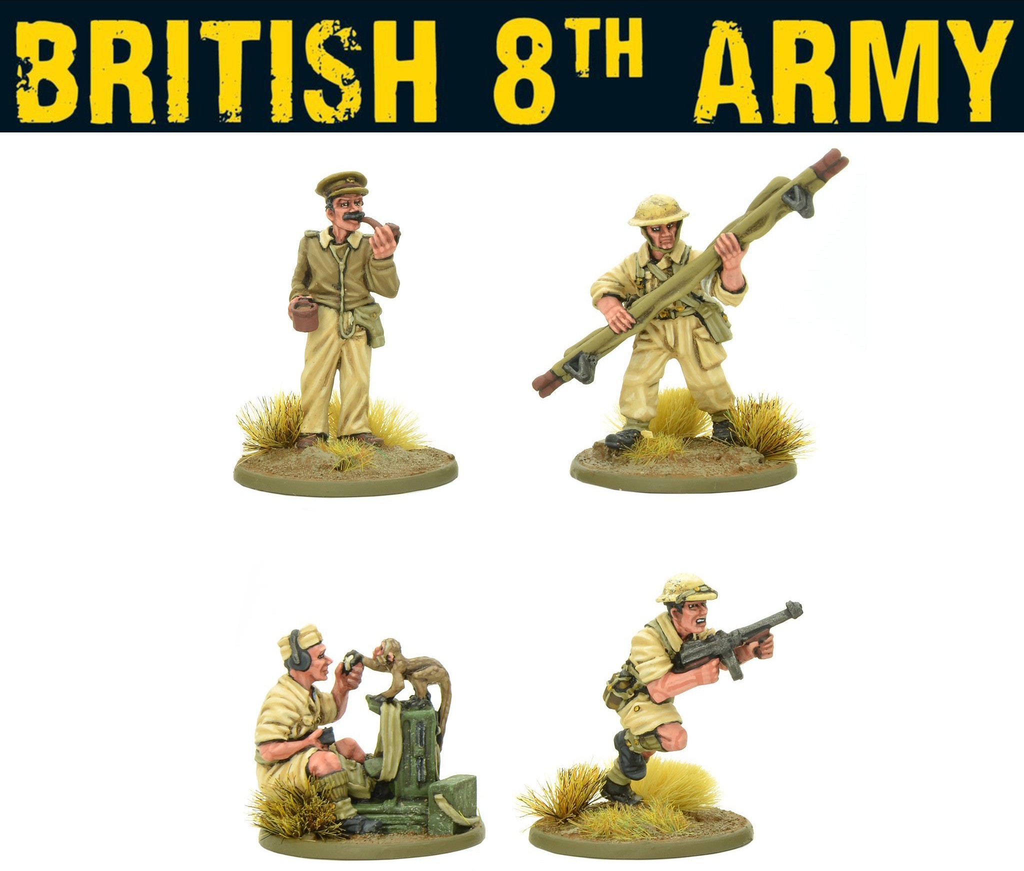 British 8th Army HQ 28mm WWII WARLORD 