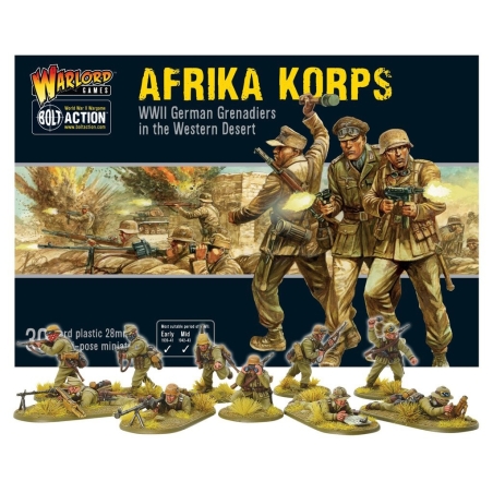 PRE-ORDER - German Afrika Korps Infantry Box set 28mm WWII WARLORD GAMES