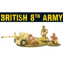British 8th Army Six Pounder AT Gun 28mm WWII WARLORD GAMES