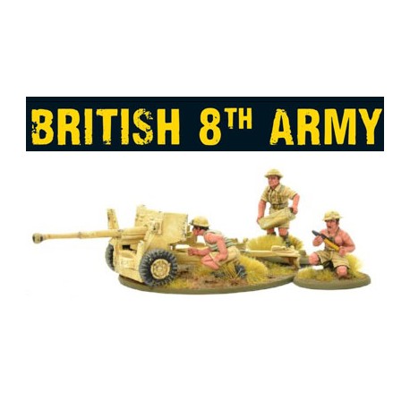 British 8th Army Six Pounder AT Gun 28mm WWII WARLORD GAMES