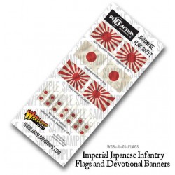 Japanese Imperial Infantry flags & Devotional banners 28mm WWII WARLORD