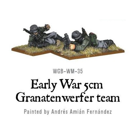 German Heer 5cm Granatenwerfer team 28mm WWII WARLORD GAMES