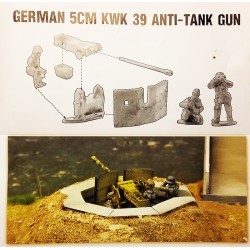 German Gun Emplacement with 5cm KwK 39 Anti-Tank gun/crew 28mm WWII WARLORD