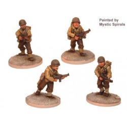 American U.S. Infantry w/Thompson SMGs 28mm WWII CRUSADER MINIATURES