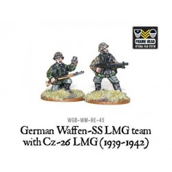 German Waffen-SS LMG team with Cz-26 LMG (39-42) 28mm WWII WARLORD GAMES