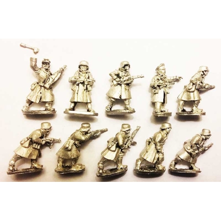 German Infantry in Greatcoats 28mm WWII WEST WIND