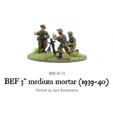 British Expeditionary Force (BEF) 3" medium mortar 28mm WWII WARLORD GAMES