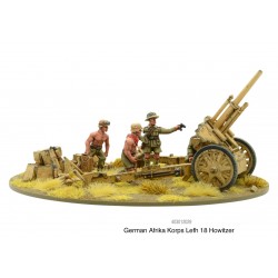 German Afrika Korps LeFH 18 10.5cm medium artillery 28mm WWII WARLORD GAMES