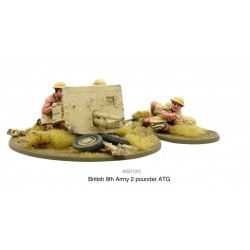 British 8th Army 2 pounder ATG 28mm WWII WARLORD GAMES