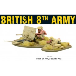 British 8th Army 2 pounder ATG 28mm WWII WARLORD GAMES