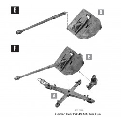 German Heer PaK 43 Anti-tank gun 28mm WWII WARLORD GAMES