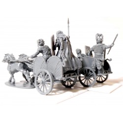 Ancient Celtic Gallic Chariot (3) 28mm Plastic VICTRIX MINIATURES