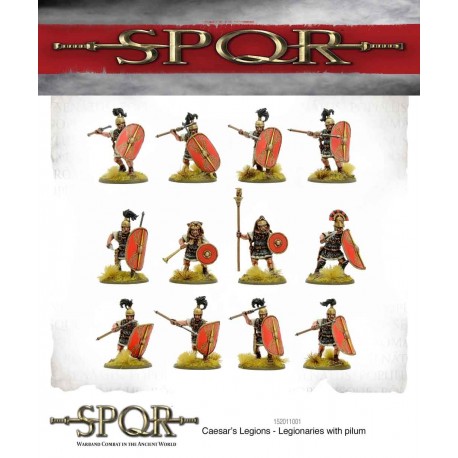 SPQR - CEASAR'S LEGIONS ROMAN LEGIONAIRIES W/PILUM (12) WARLORD GAMES