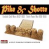 Gabion 3-part wall w/ wood-planked base 28mm Pike & Shotte FRONTLINE GAMES