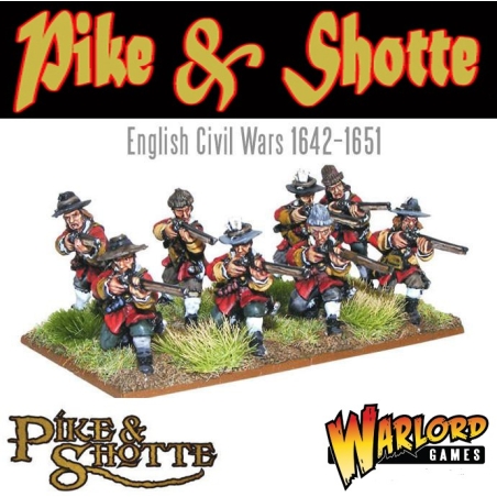 ECW Musketeers Firing line 28mm Pike & Shotte WARLORD GAMES