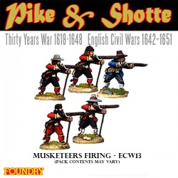 Musketeers Firing 28mm ECW TYW FOUNDRY MINIATURES