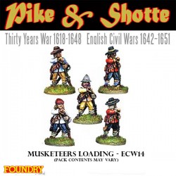 Musketeers Loading 28mm ECW TYW FOUNDRY MINIATURES