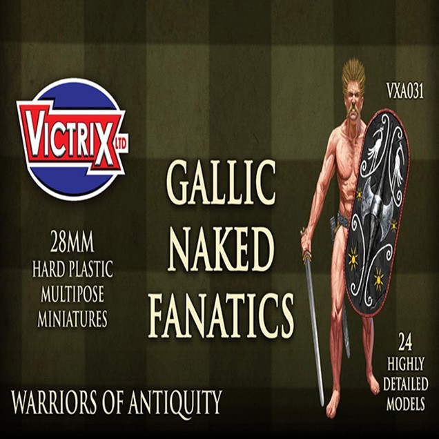 Victrix Gallic Naked Fanatics Single Sprue 1/56 28mm 