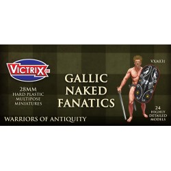 Ancient Gallic Celtic Naked Fanatics (24) 28mm Plastic VICTRIX MINIATURES