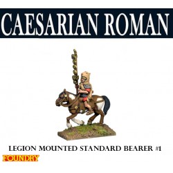 Caesarian Roman Mounted Standard Bearer 1 28mm Ancients FOUNDRY