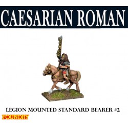Caesarian Roman Mounted Standard Bearer 2 28mm Ancients FOUNDRY