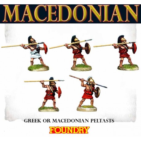 Greek or Macedonian Peltast (5) 28mm Ancients FOUNDRY