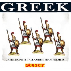 Greek Hoplites in Tall Corinthian Helmets 28mm Ancients FOUNDRY