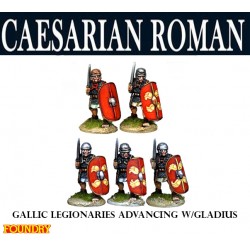 Caesarian Roman Gallic Legionaries Advancing w/Gladius (5) 28mm Ancients FOUNDRY