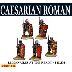 Caesarian Roman Legionaries at the ready w/Pilum (5) 28mm Ancients FOUNDRY