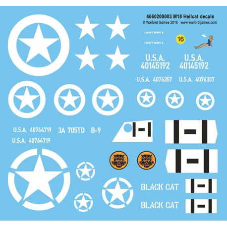 US Tank Destroyer Decal Sheet WARLORD GAMES