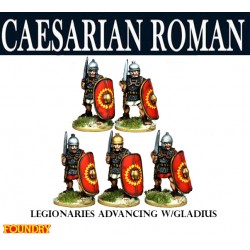 Caesarian Roman Legionaries Advancing w/Gladius (5) 28mm Ancients FOUNDRY