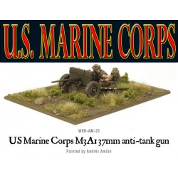 American U.S. Marines USMC M3A1 37mm anti-tank gun 28mm WWII WARLORD GAMES